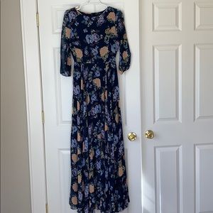 Yumi Kim Anthropologie floral maxi dress sz XS EUC